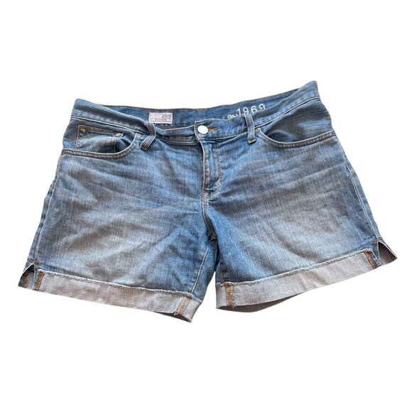 Gap jean shorts size 29 / 8 boyfriend loose fit light wash denim - Picture 1 of 4